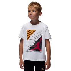 Boys' Preschool - Jordan Taxi 24 Retro T-Shirt - White/Yellow