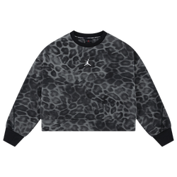 Girls' Grade School - Jordan Sport AOP Crew Fleece - Black