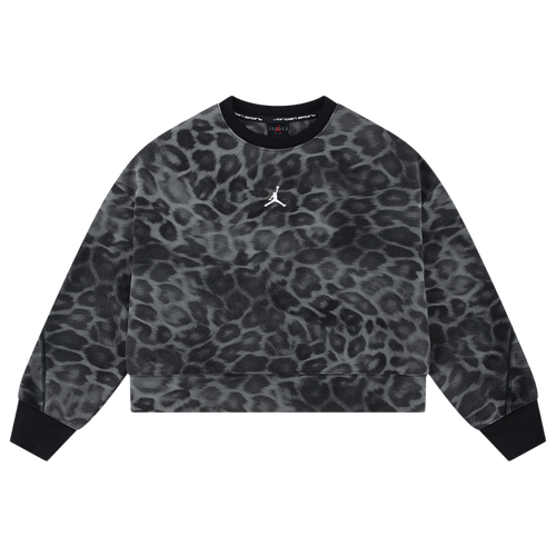 GIRLS - Jordan Sport AOP Crew Fleece - Black