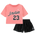 Jordan Flowy Durasheen Shorts Set - Girls' Toddler Black/Pink Gaze