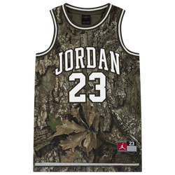 Boys' Grade School - Jordan MVP Realtree Print 23 Jersey - Olive/White