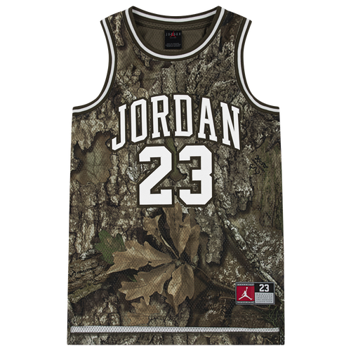 BOYS - Jordan MVP Realtree Print 23 Jersey - Olive/White