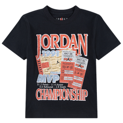Boys' Preschool - Jordan AJ6 91 Playoff Tix T-Shirt - Black/Infrared