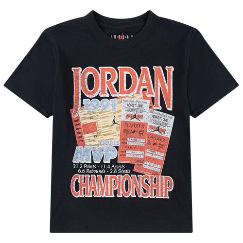  - Jordan AJ6 91 Playoff Tix T-Shirt - Black/Infrared