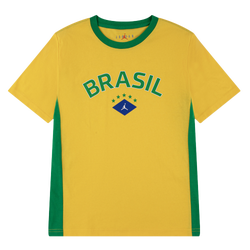 Boys' Grade School - Jordan Brasil Kids Short Sleeve T-Shirt - Green/Yellow
