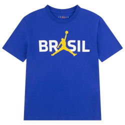 Boys' Grade School - Jordan Brasil Kids T-Shirt - Blue/White