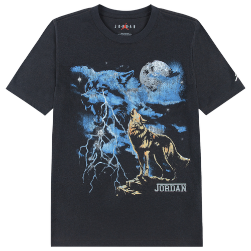 BOYS - Jordan Retro Spec T-Shirt - Wolf Grey/Blue