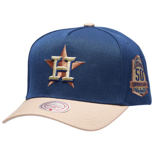 Mitchell & Ness Houston Astros  Astros Navy & Tan Pro Pinch Cap In Blue