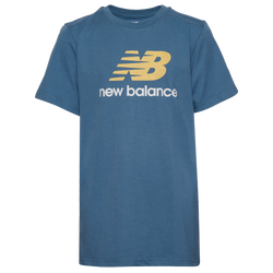 Boys' Grade School - New Balance Core Logo T-Shirt - Shoreline/White