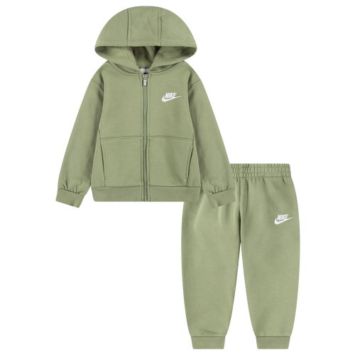 Nike Kids Lbr Full Zip Club Tracksuit In Oil/white
