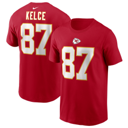 Men's - Nike Travis Kelce Chiefs Short Sleeve T-Shirt - University Red