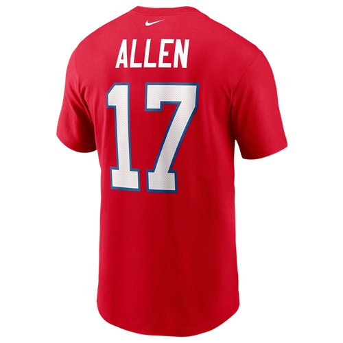 

Nike Mens Josh Allen Nike Bills Name & Number T-Shirt - Mens Red/Red Size L