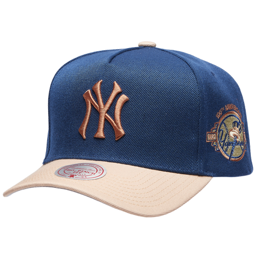 Mitchell & Ness New York Yankees  Yankees Navy & Tan Pro Pinch Cap In Multi
