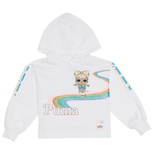 

PUMA Girls PUMA LOL Dawn Fleece Hoodie - Girls' Toddler White/Multi Size 3T