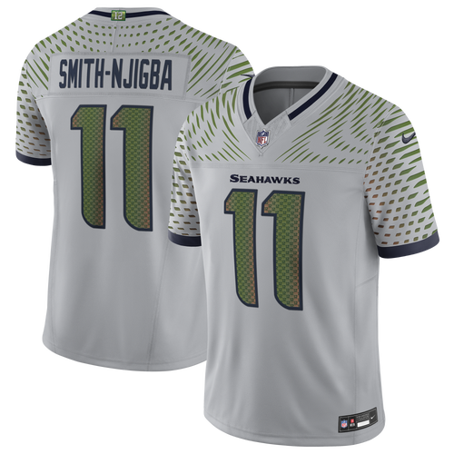 Men's Nike Jaxon Smith-Njigba Gray Seattle Seahawks Rivalries Collection Stitched Limited Jersey