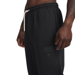 Men's - Under Armour Project Rock Icon Fleece Veterans day Pants - Black/Black