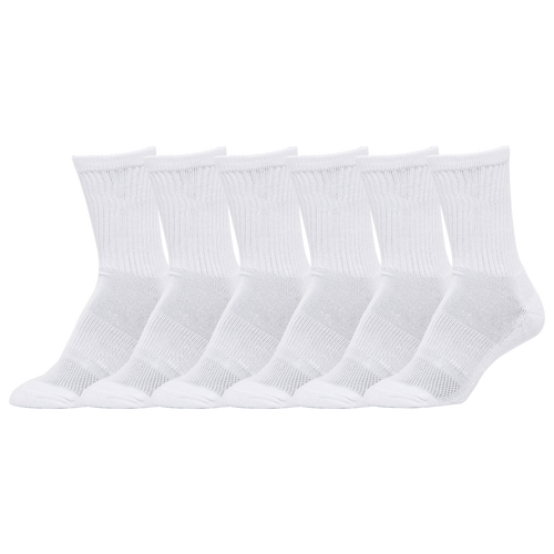 Csg Kids' Boys  Youth 6 Pack Crew Socks In White