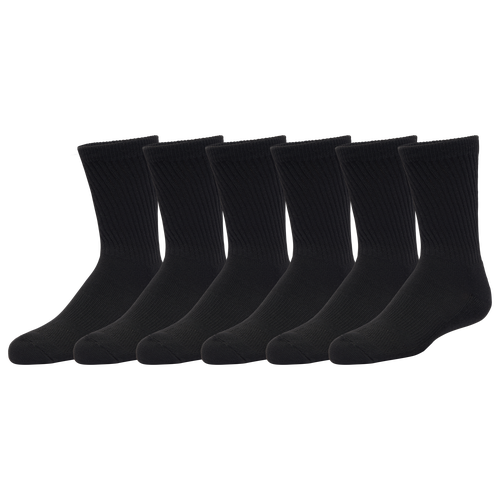 Csg Kids' Boys  Youth 6 Pack Crew Socks In Black