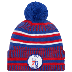 Men's - New Era 76ers Sport Pom Knit - Blue/Red/White