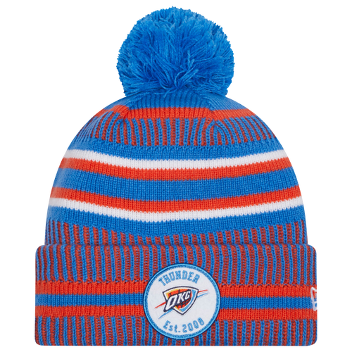 

New Era Mens New Era Thunder Sport Pom Knit - Mens Orange/Blue/White Size One Size