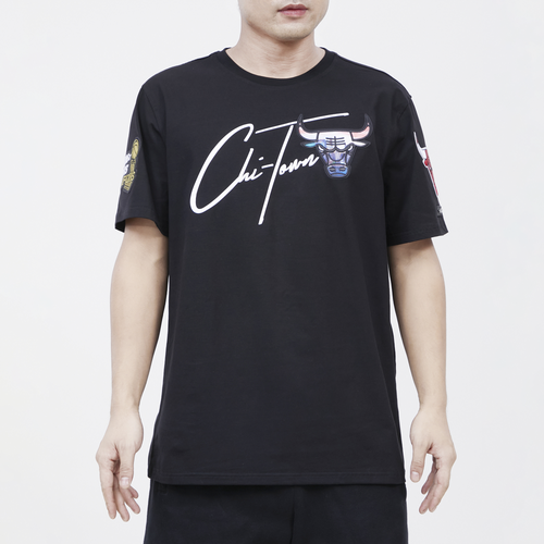 

Pro Standard Mens Pro Standard Bulls City Scape T-Shirt - Mens Black/Black Size M