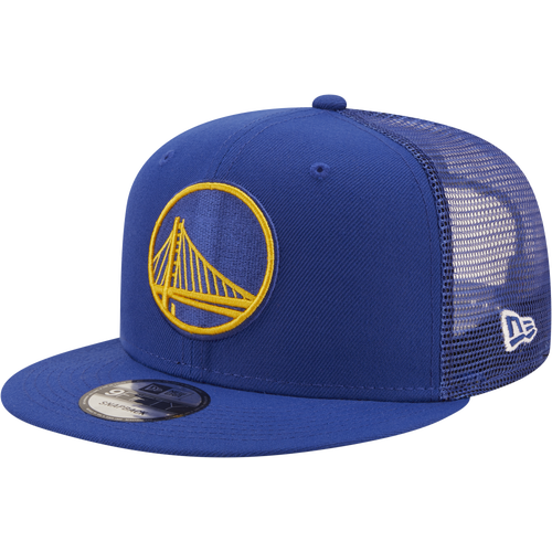 

New Era Mens Golden State Warriors New Era Warriors Team Color Trucker Hat - Mens Blue/Yellow Size One Size