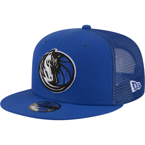 

New Era Mens Dallas Mavericks New Era Mavericks Team Color Trucker Hat - Mens Gray/Navy Size One Size