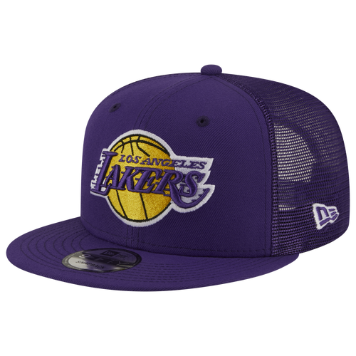 

New Era Mens Los Angeles Lakers New Era Lakers Team Color Trucker Hat - Mens Purple/Yellow Size One Size
