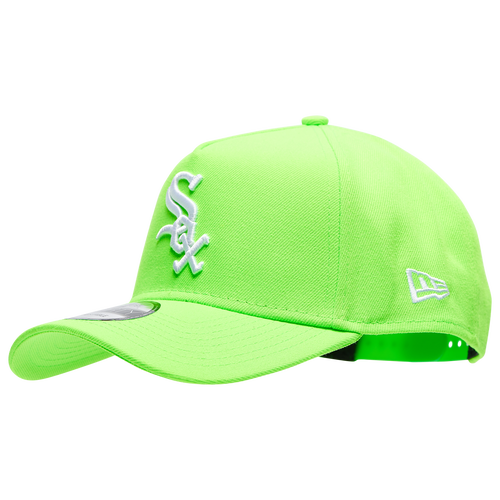 

New Era Mens Chicago White Sox New Era White Sox A Frame Neon Adjustable Cap - Mens Green/White Size One Size