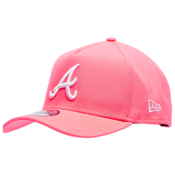Men's - New Era Braves A Frame Neon Adjustable Cap - Pink/White