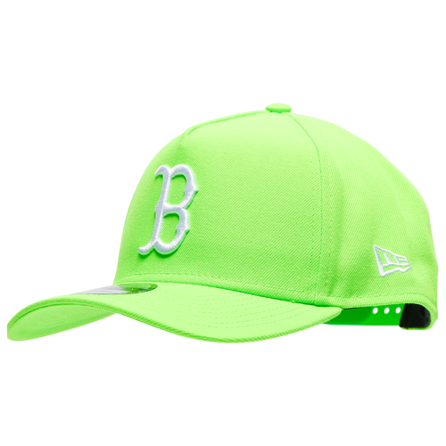 

New Era Mens Boston Red Sox New Era Red Sox A Frame Neon Adjustable Cap - Mens Green/White Size One Size