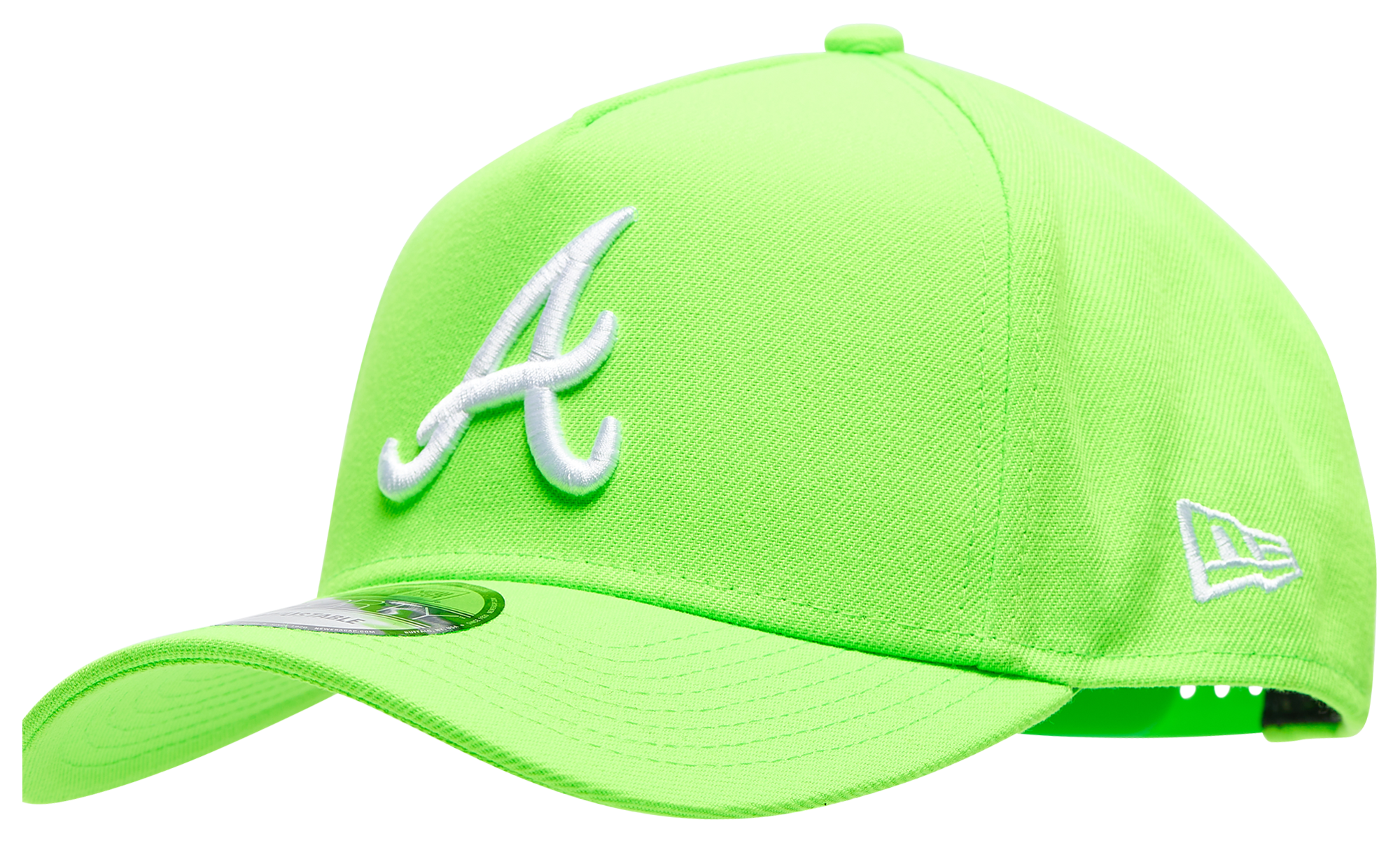 New Era Braves A Frame Neon Adjustable Cap