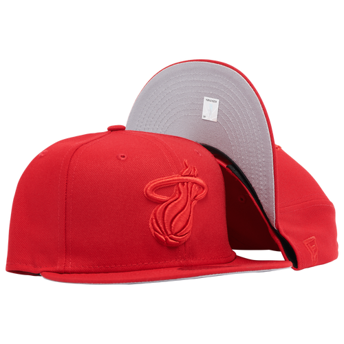 

New Era Mens Miami Heat New Era Heat 3X Snap - Mens Red/Red Size One Size