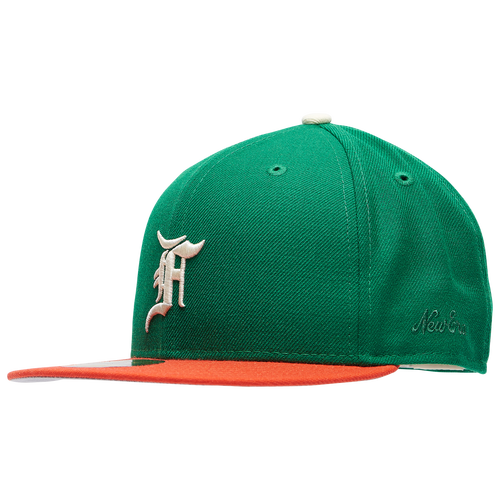 

New Era Mens New Era Fear of God Fitted Cap - Mens Green/Orange Size 7