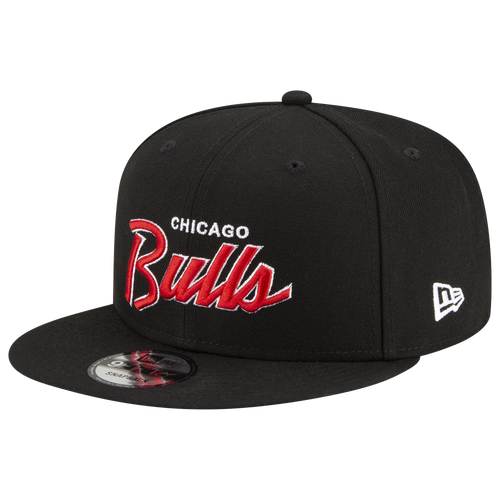 

New Era Mens Chicago Bulls New Era Bulls NBA Script Retro Snapback - Mens Black/Red Size One Size