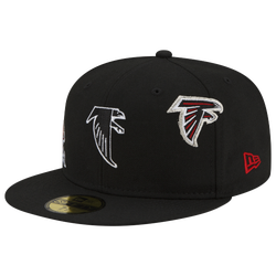 Men's - New Era Falcons X Just Don Fitted Caps - Black/Red