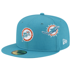 Men's - New Era Dolphins X Just Don Fitted Cap - Teal/Orange