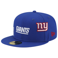 NY Giants 75th Anni. 59FIFTY New Era White & Blue Fitted Hat Grey