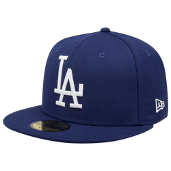 Men's - New Era Dodgers Cooperstown Logo 59Fifty Fitted Cap - Royal/Royal
