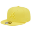 New Era Braves Color Pack Mono Snapback - Men's Yellow