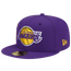 New Era Lakers Back Half Team 59Fifty Fitted Cap - Men's Purple/Purple
