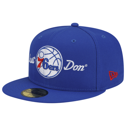 Shop New Era Mens  76ers 59fifty X Just Don Fitted Cap In Blue/white