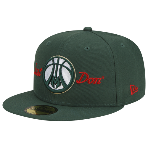

New Era Mens New Era Bucks 59Fifty x Just Don Fitted Cap - Mens Green/White Size 7