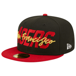 Men's - New Era 49ers Draft 5950 Fitted Hat - Black/Red