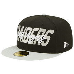 Men's - New Era Raiders Draft 5950 Fitted Hat - Black/Grey