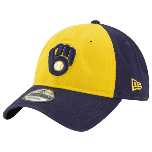 Shop New Era Mens Milwaukee Brewers  Brewers 2020 Game Cap In Navy/yellow
