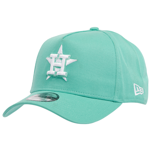 

New Era Mens Houston Astros New Era Astros A Frame Adjustable Cap - Mens Pastel Green/White Size One Size