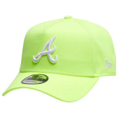 

New Era Mens Atlanta Braves New Era Braves A Frame Adjustable Cap - Mens Yellow/White Size One Size