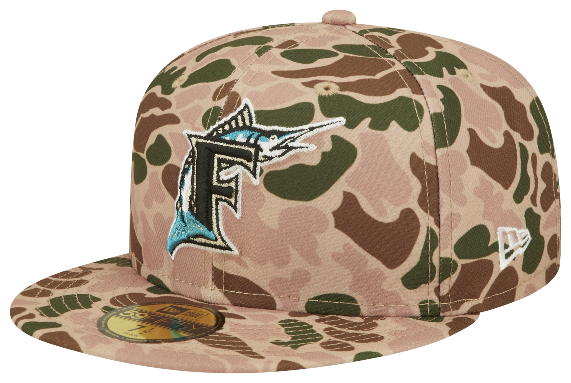 New Era 59FIFTY Duck Camo Miami Marlins Hat - Camo Camo / 7 3/4