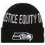 New Era Seahawks Social Justice Knit Cap - Men's Black/White